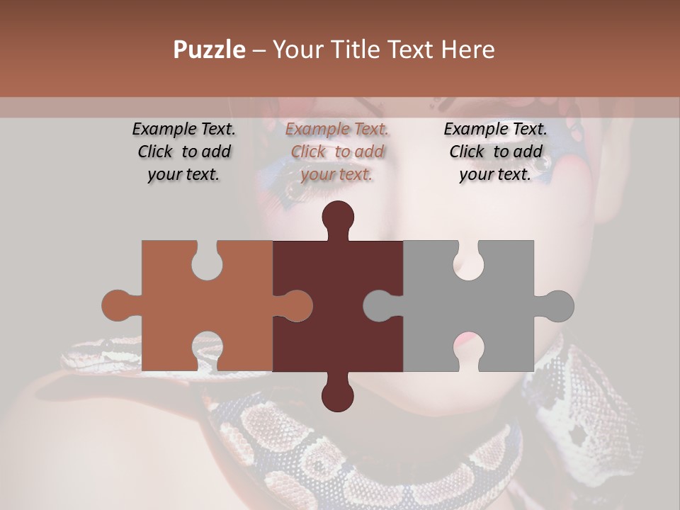 Portrait Expression Snake PowerPoint Template