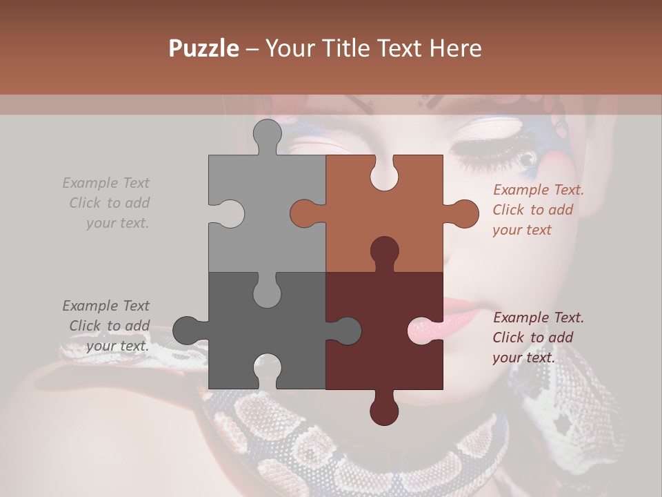 Portrait Expression Snake PowerPoint Template