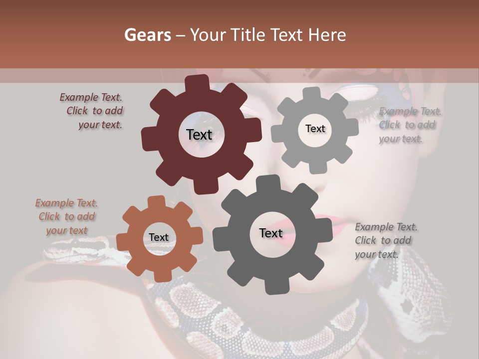 Portrait Expression Snake PowerPoint Template