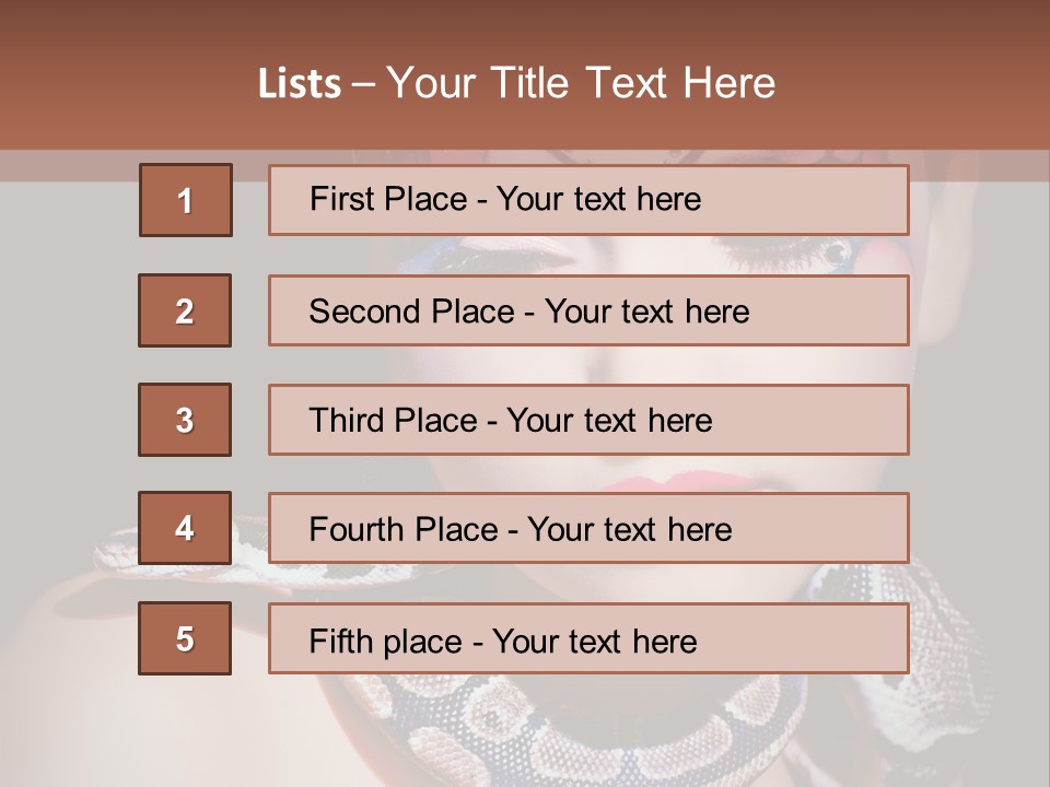 Portrait Expression Snake PowerPoint Template