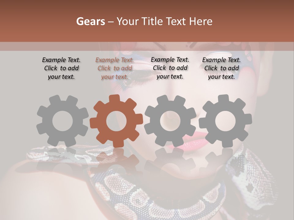 Portrait Expression Snake PowerPoint Template