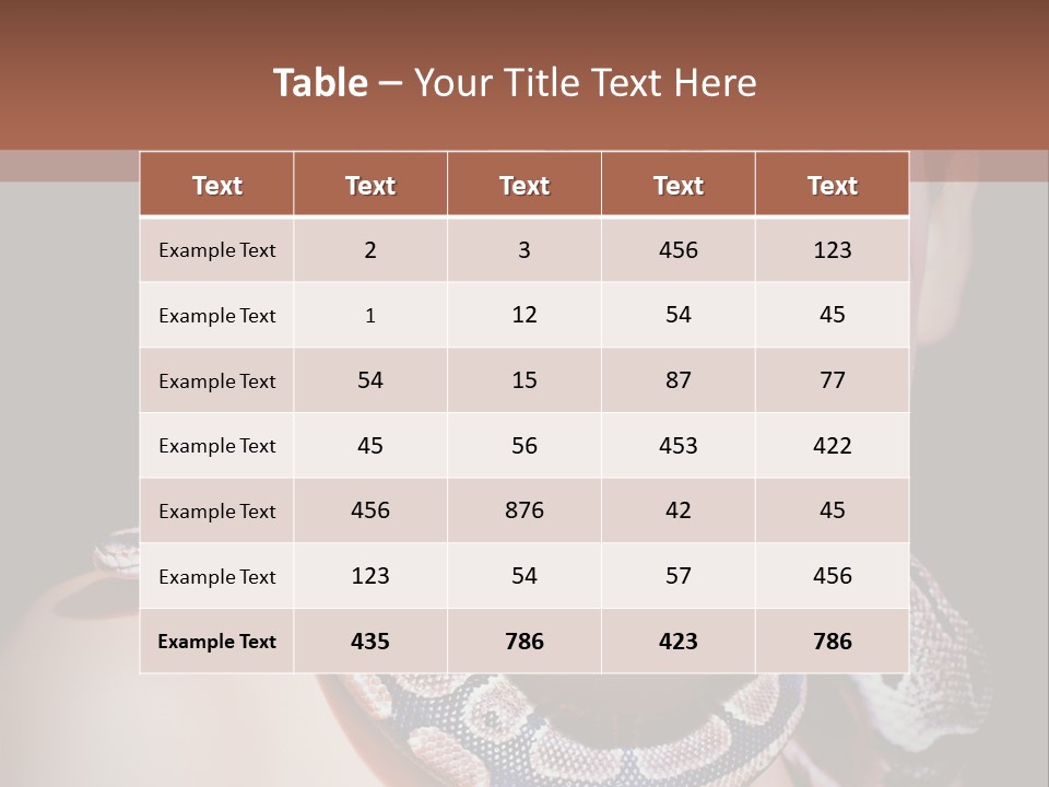 Portrait Expression Snake PowerPoint Template