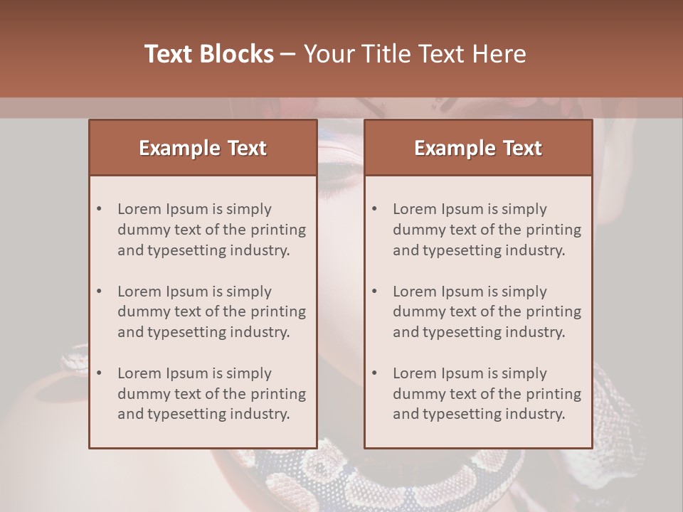 Portrait Expression Snake PowerPoint Template