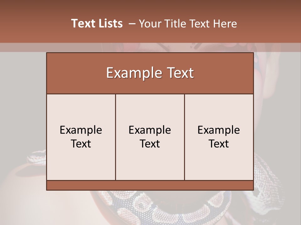Portrait Expression Snake PowerPoint Template