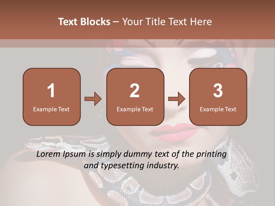 Portrait Expression Snake PowerPoint Template