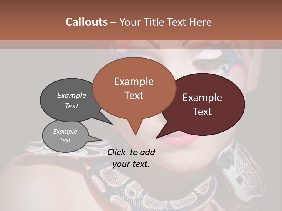 Portrait Expression Snake PowerPoint Template