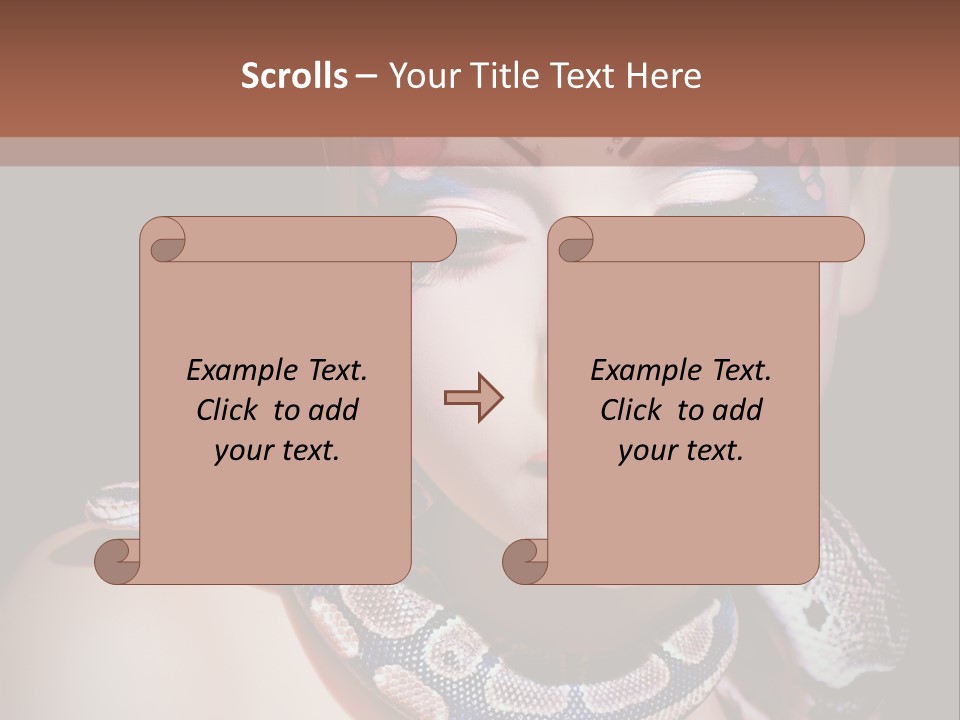 Portrait Expression Snake PowerPoint Template