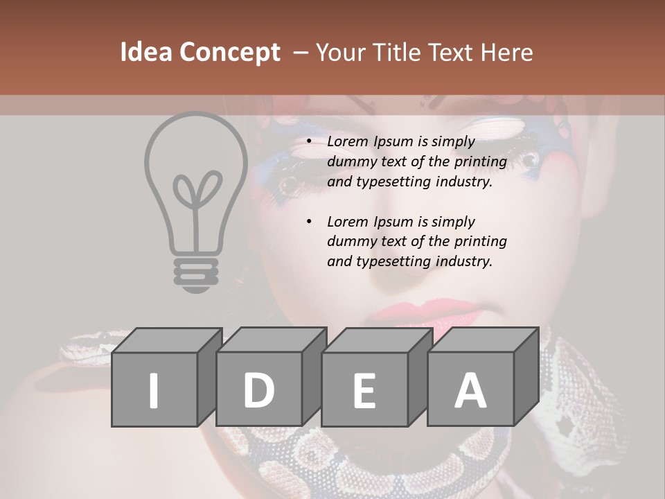 Portrait Expression Snake PowerPoint Template