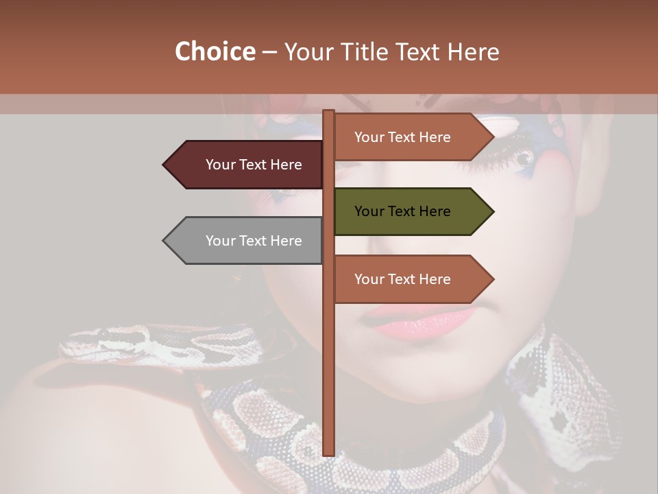 Portrait Expression Snake PowerPoint Template