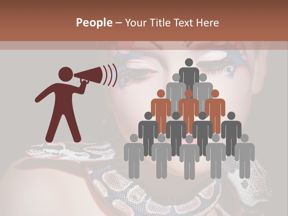 Portrait Expression Snake PowerPoint Template