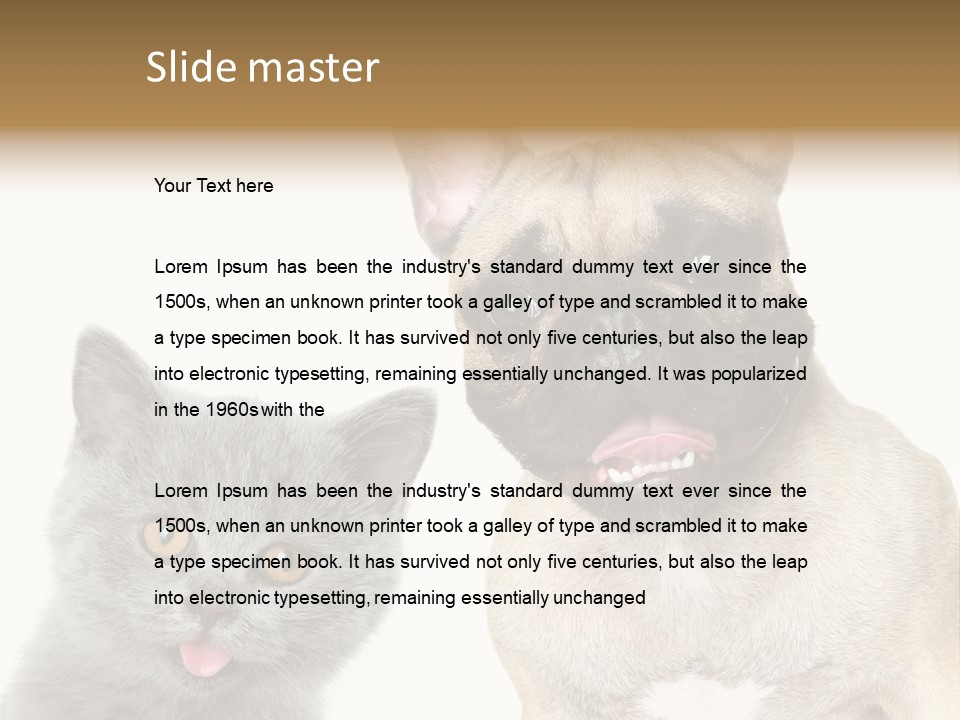 Defender Watching Puppy PowerPoint Template