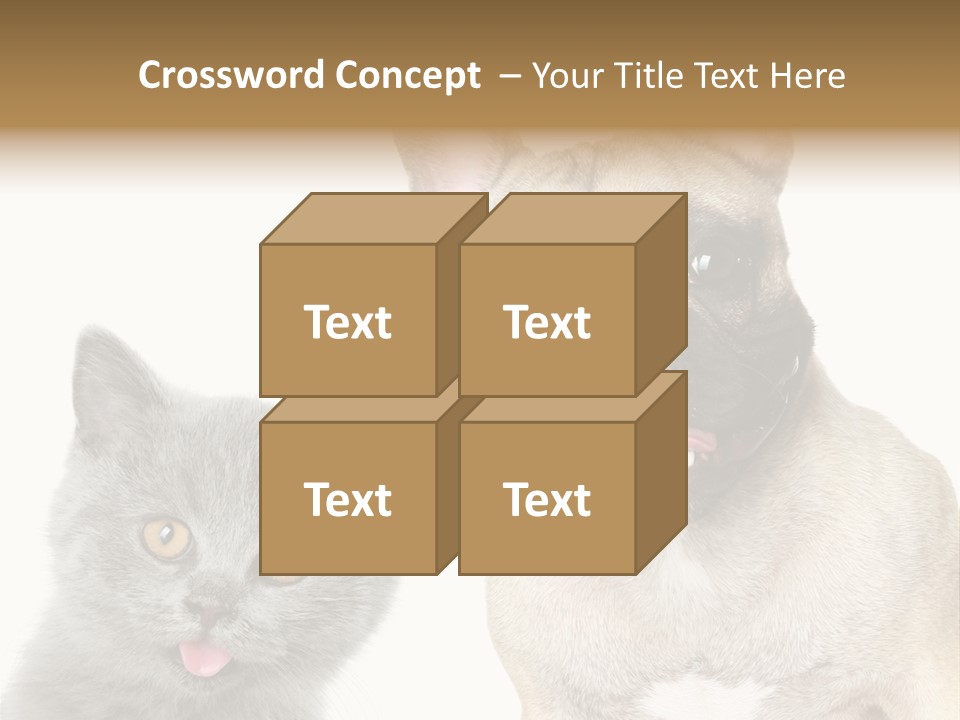 Defender Watching Puppy PowerPoint Template