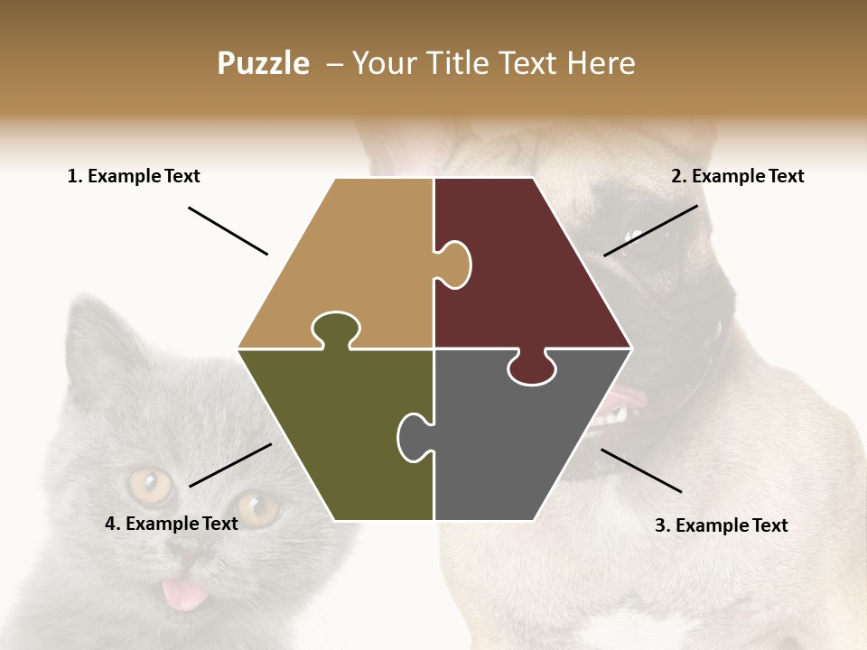 Defender Watching Puppy PowerPoint Template