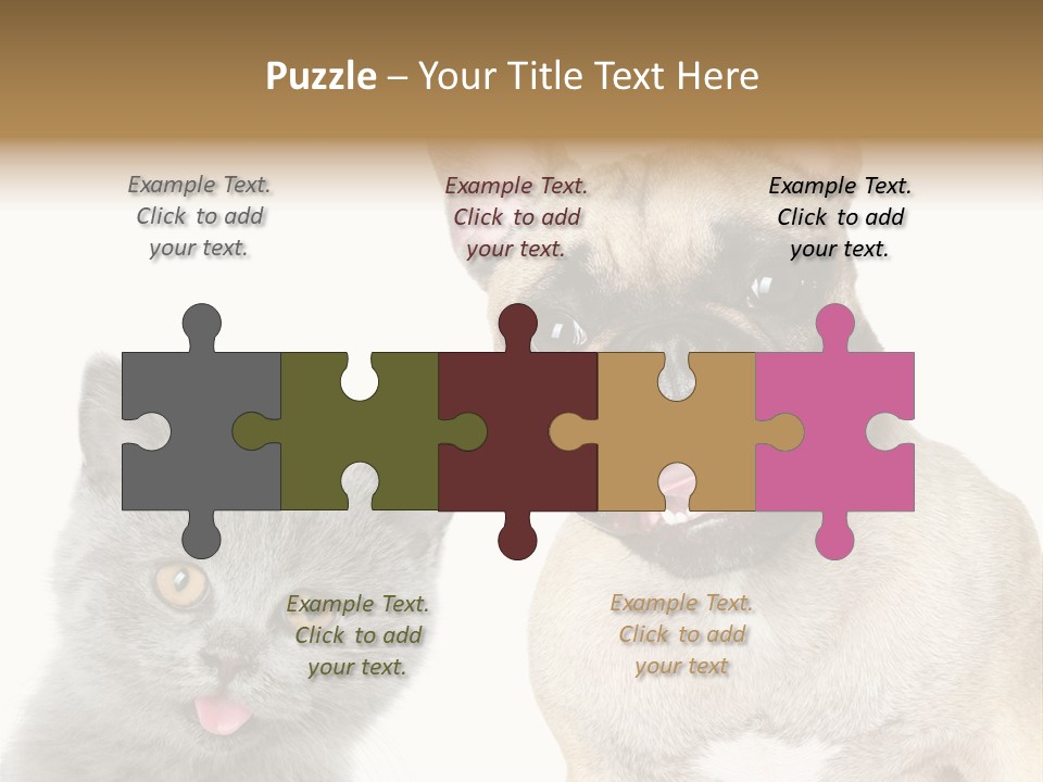 Defender Watching Puppy PowerPoint Template