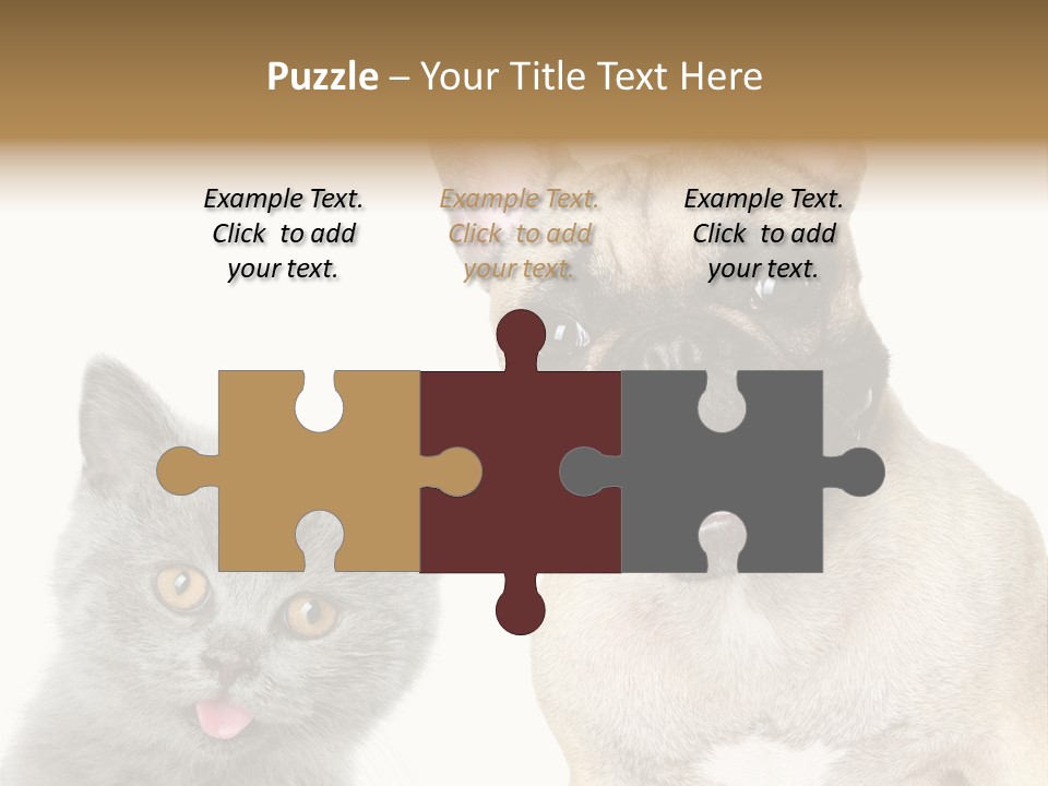 Defender Watching Puppy PowerPoint Template