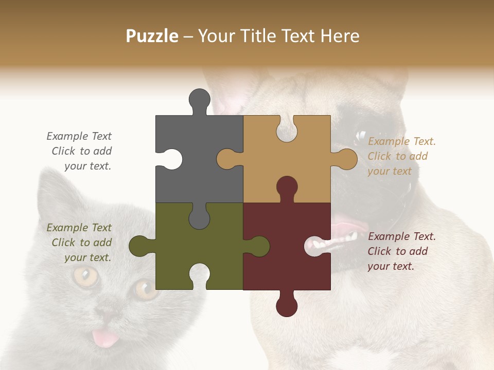 Defender Watching Puppy PowerPoint Template