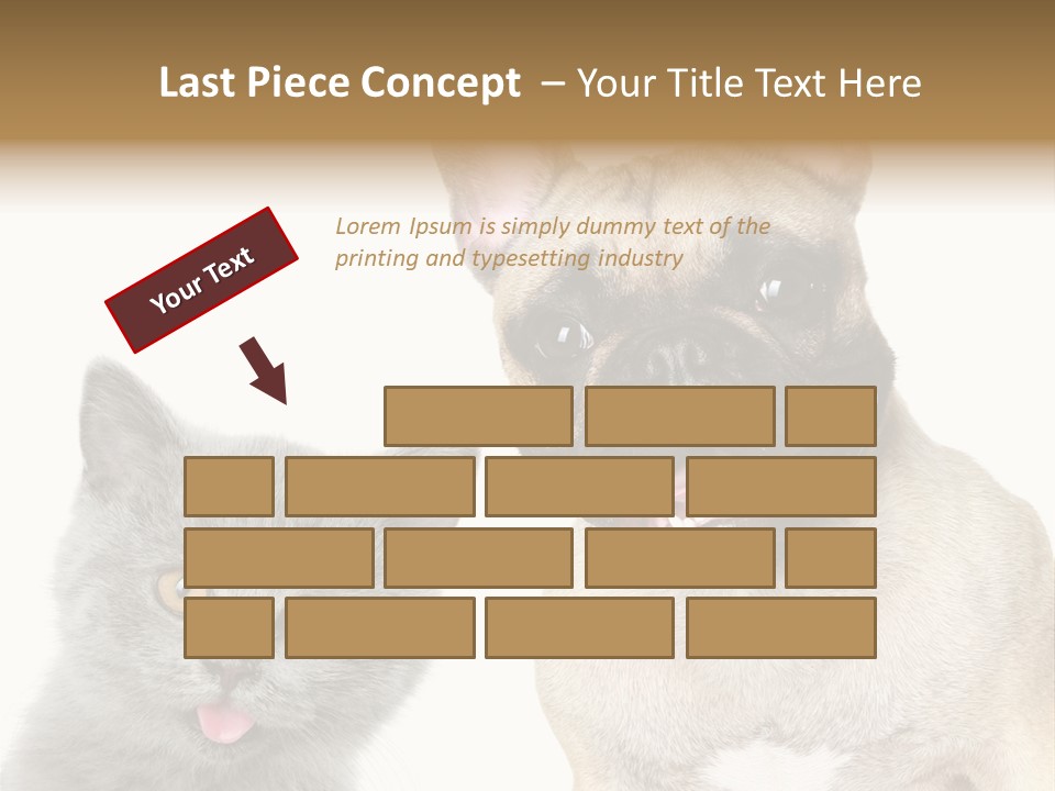 Defender Watching Puppy PowerPoint Template