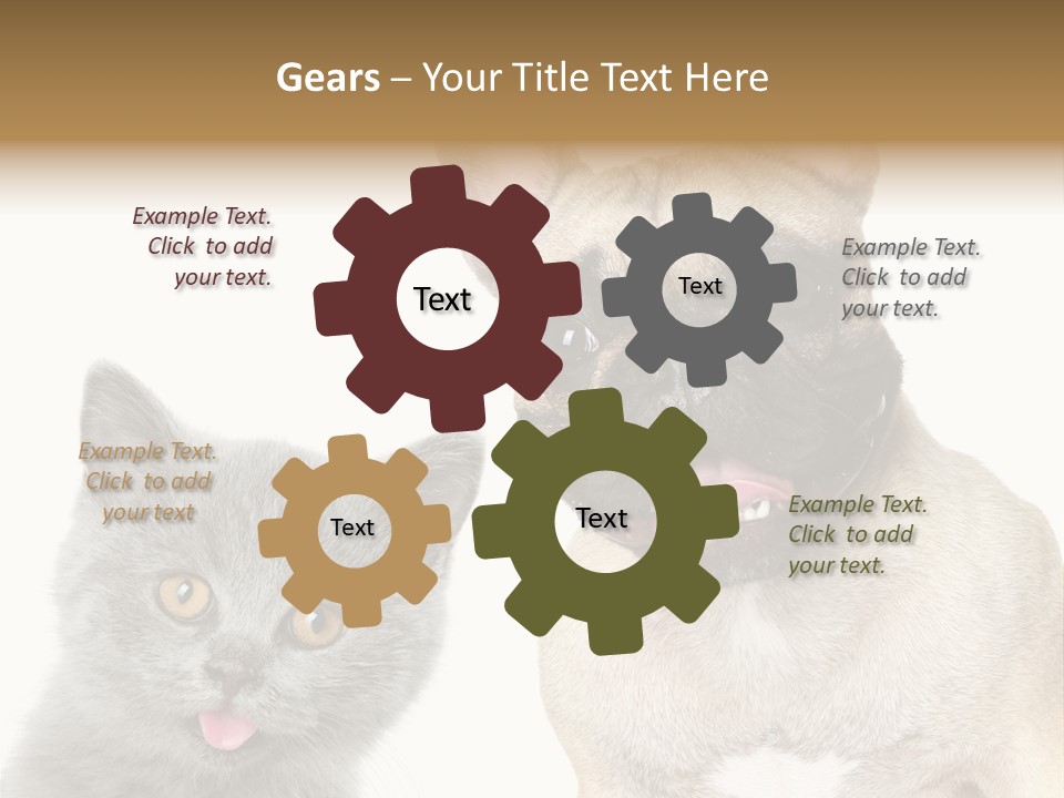 Defender Watching Puppy PowerPoint Template