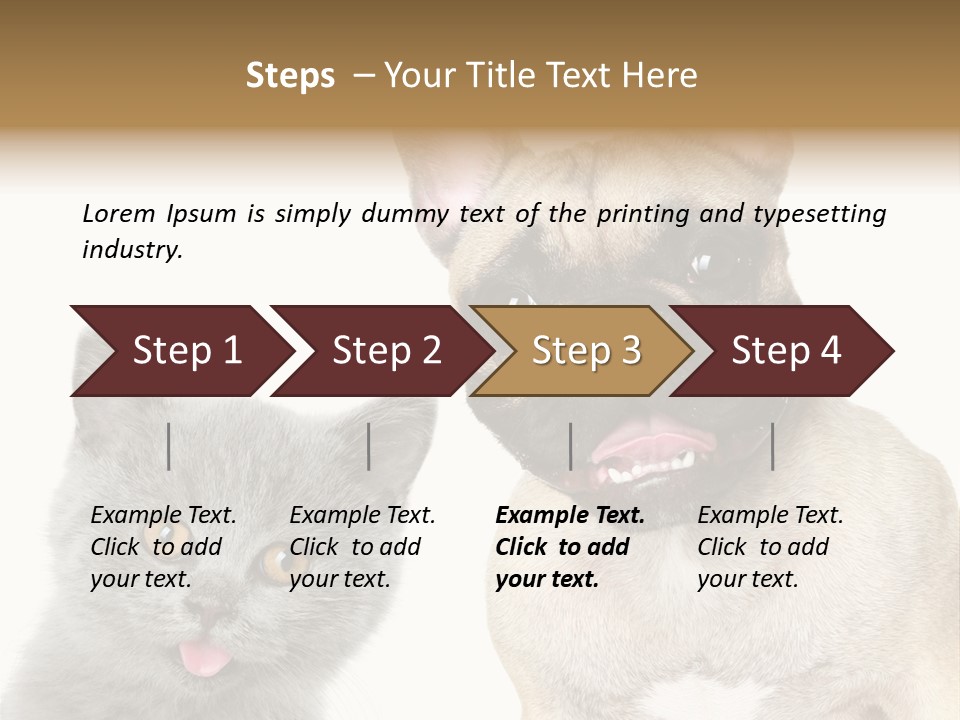 Defender Watching Puppy PowerPoint Template