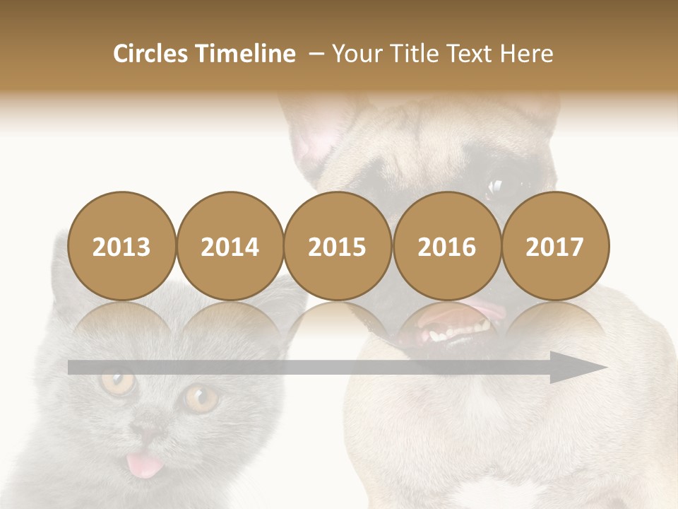 Defender Watching Puppy PowerPoint Template