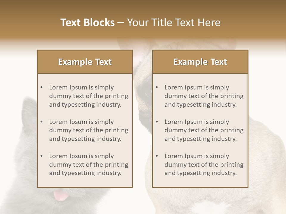 Defender Watching Puppy PowerPoint Template