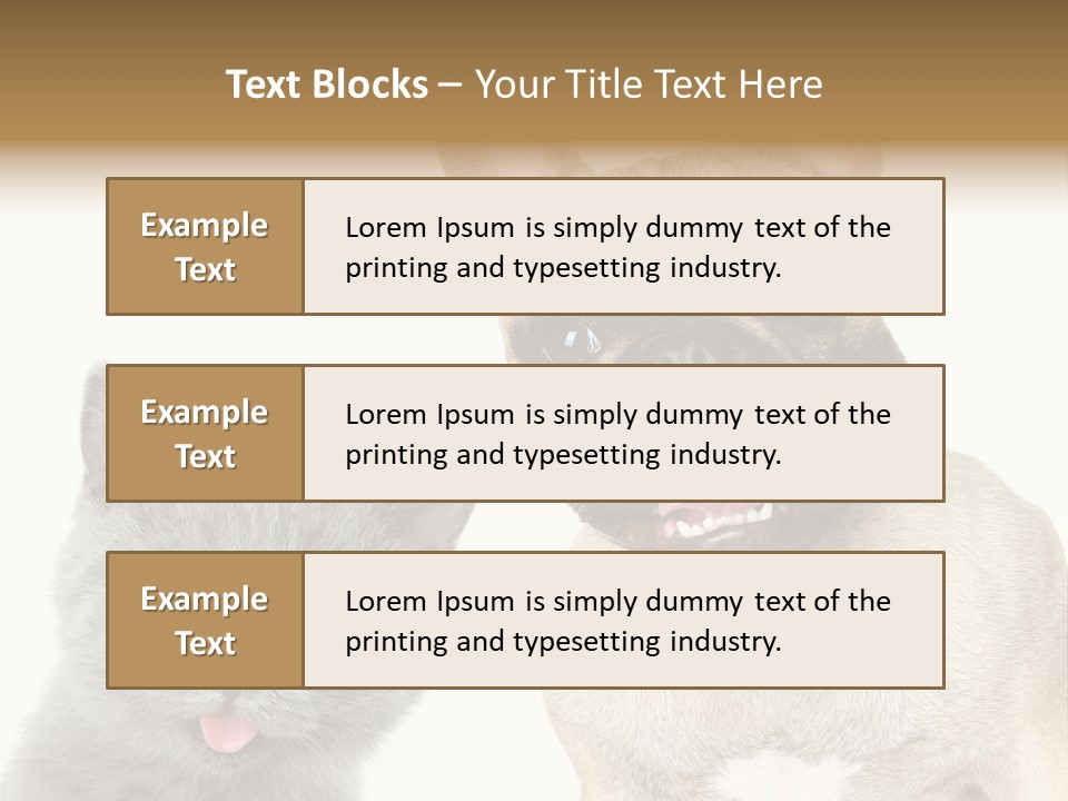 Defender Watching Puppy PowerPoint Template