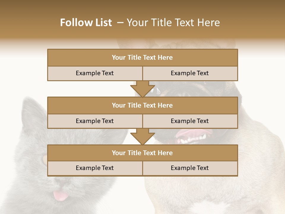 Defender Watching Puppy PowerPoint Template