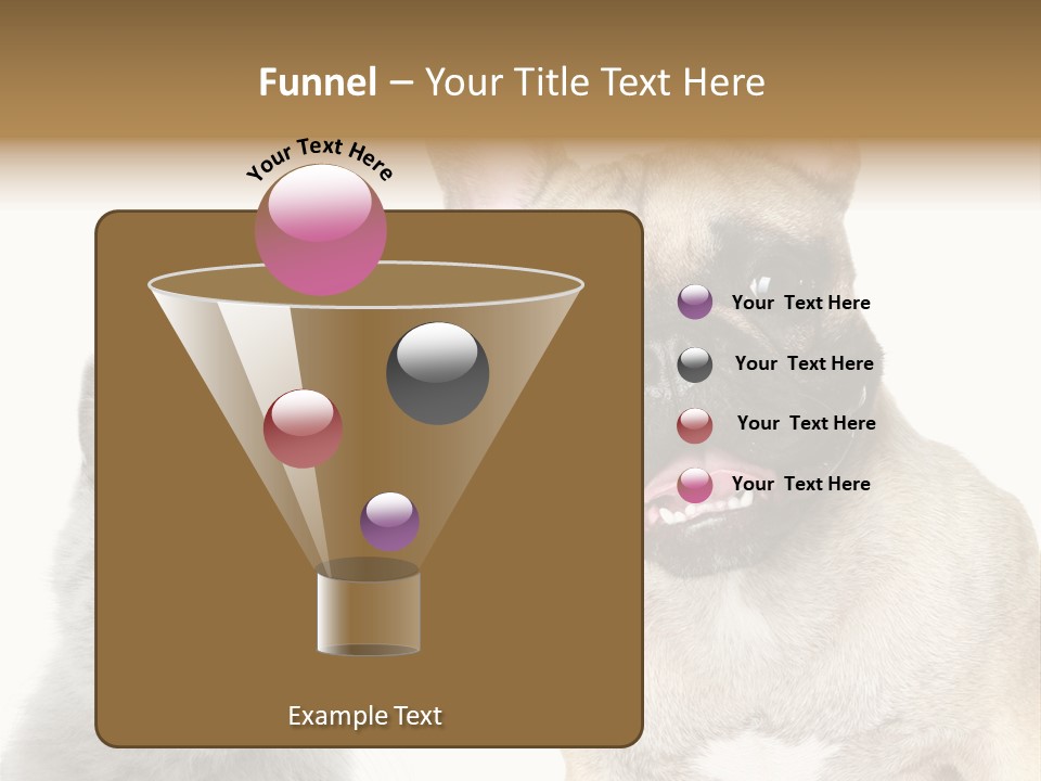 Defender Watching Puppy PowerPoint Template