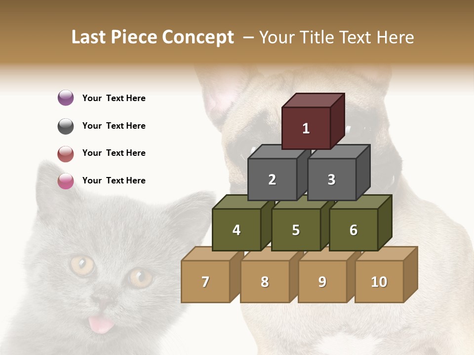 Defender Watching Puppy PowerPoint Template