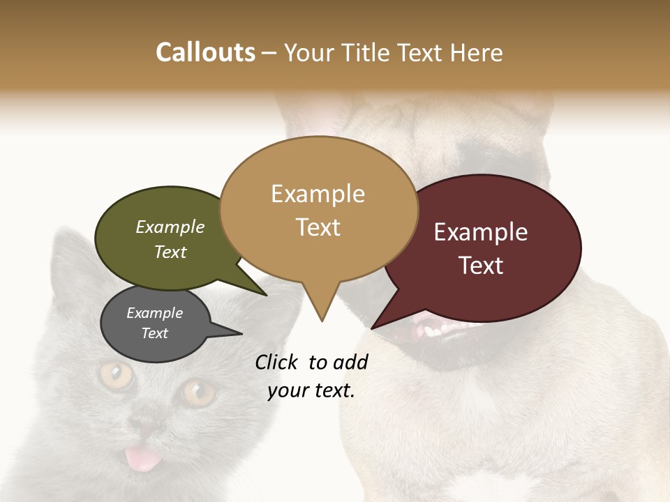 Defender Watching Puppy PowerPoint Template