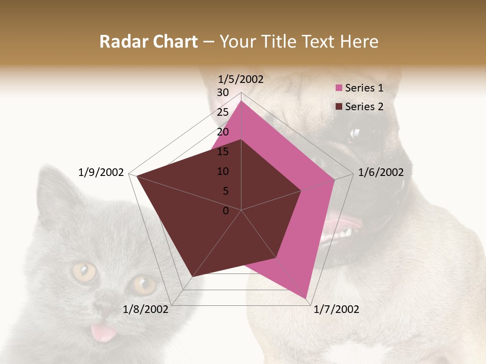 Defender Watching Puppy PowerPoint Template