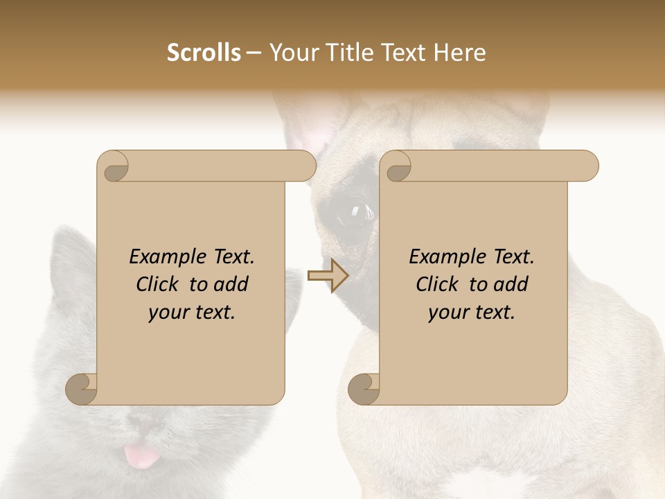 Defender Watching Puppy PowerPoint Template