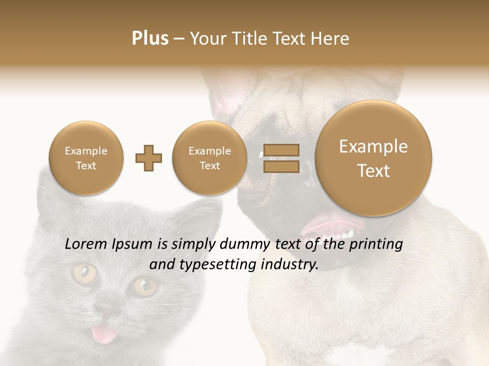 Defender Watching Puppy PowerPoint Template