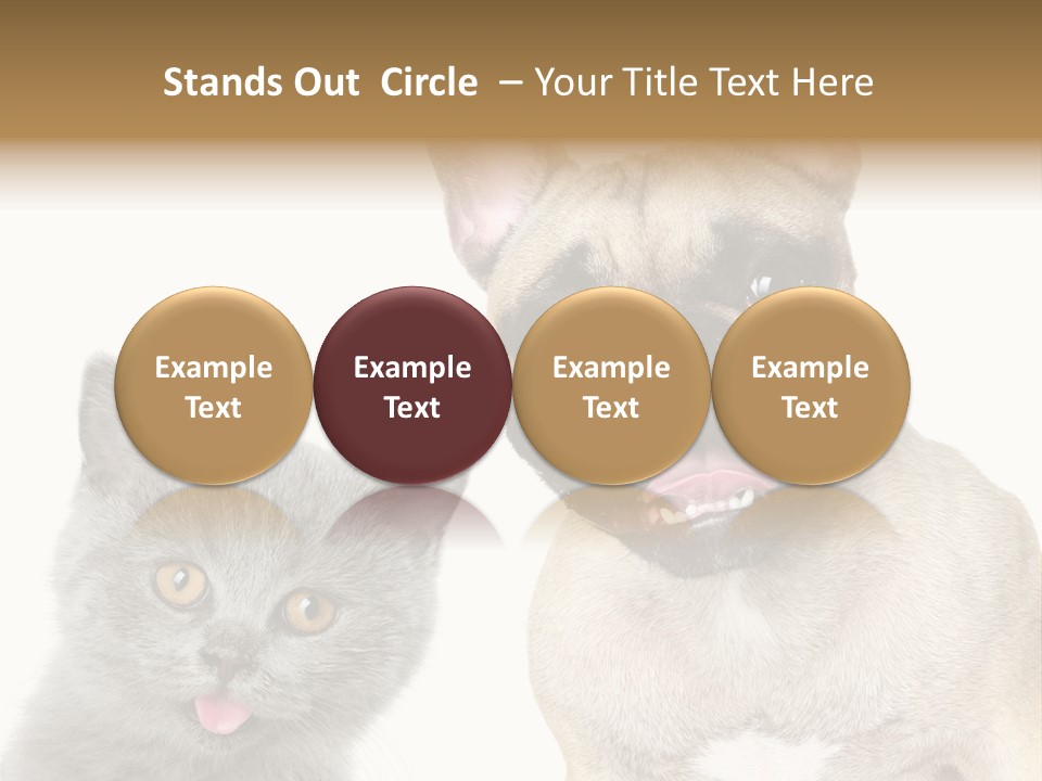 Defender Watching Puppy PowerPoint Template