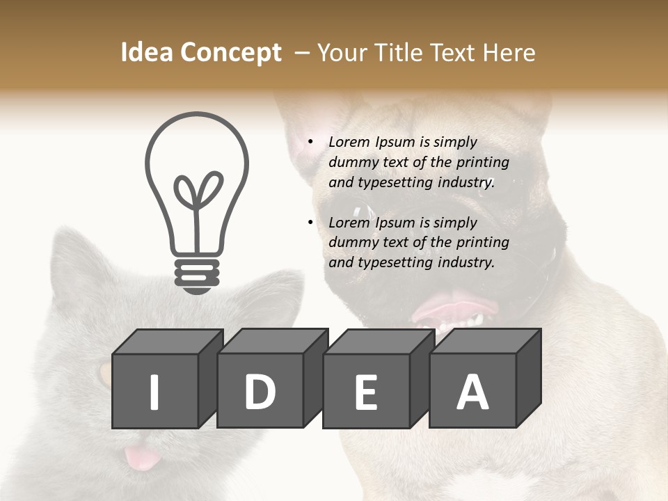 Defender Watching Puppy PowerPoint Template