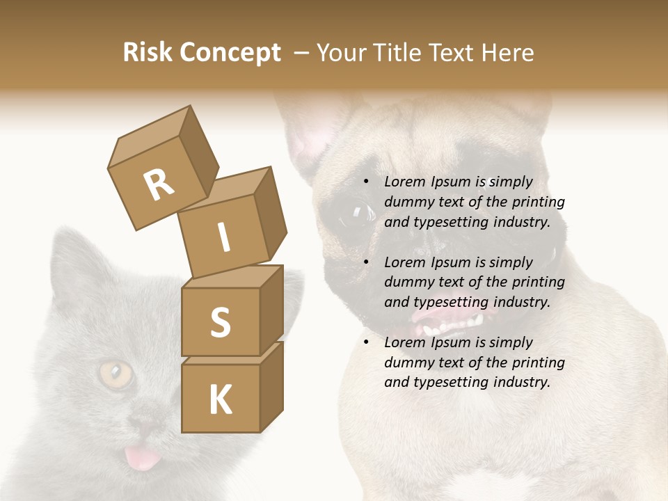 Defender Watching Puppy PowerPoint Template