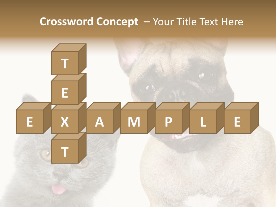 Defender Watching Puppy PowerPoint Template