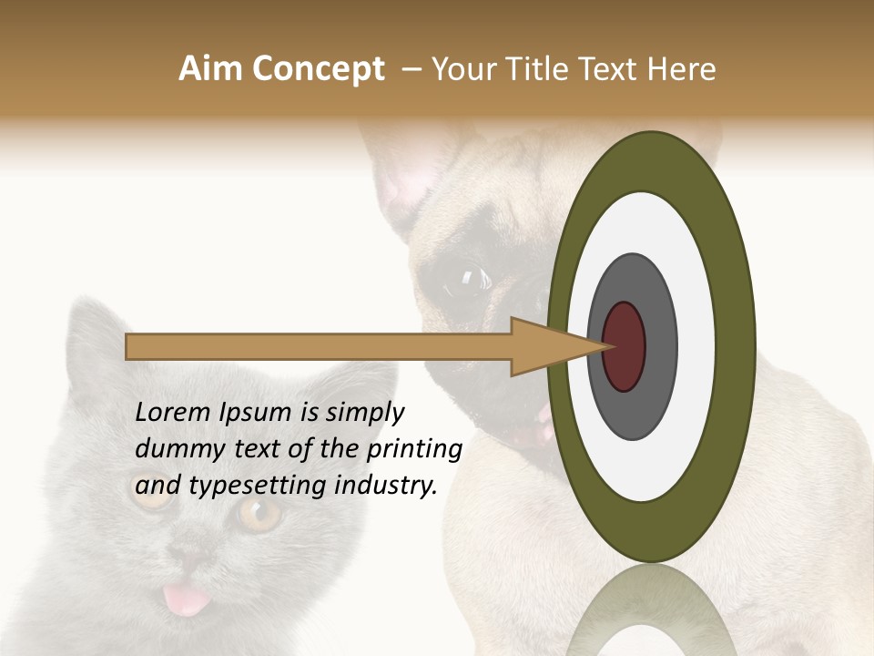 Defender Watching Puppy PowerPoint Template