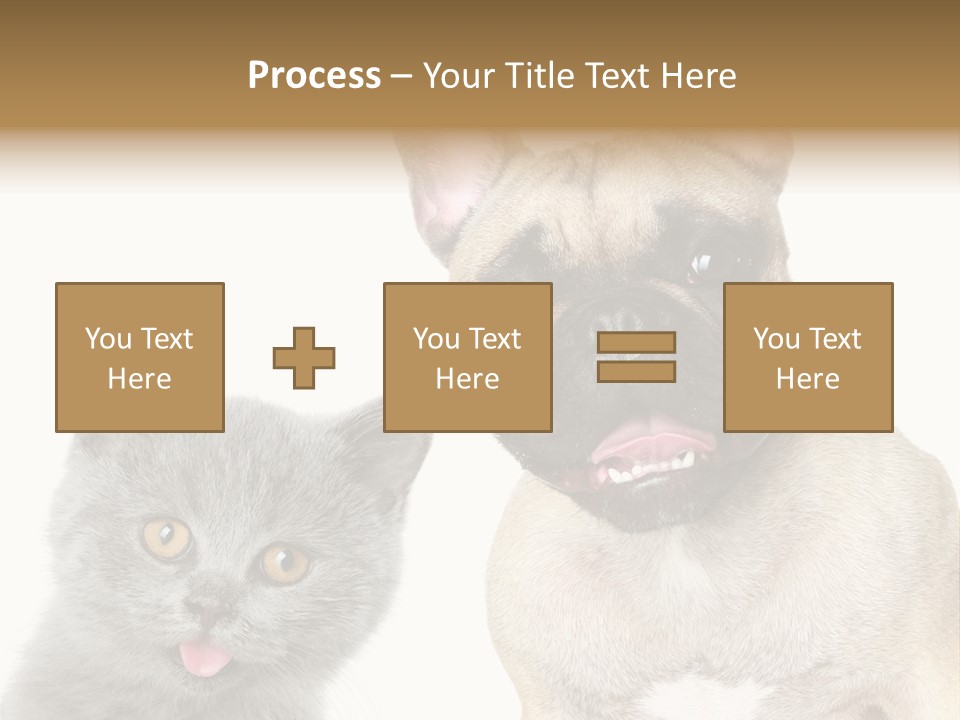 Defender Watching Puppy PowerPoint Template