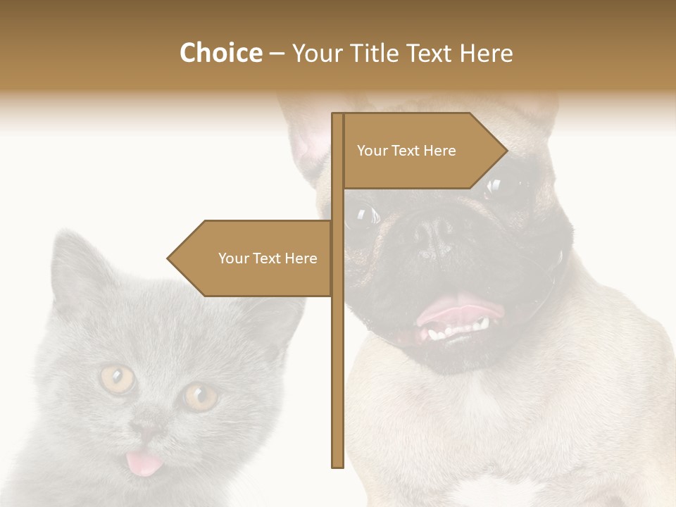 Defender Watching Puppy PowerPoint Template