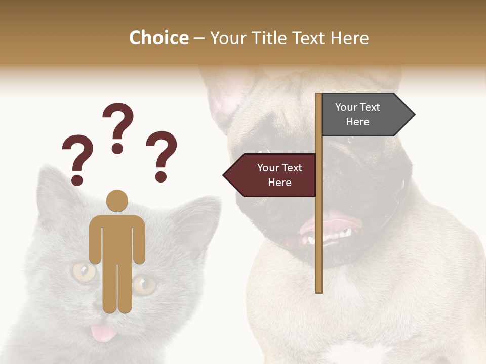 Defender Watching Puppy PowerPoint Template