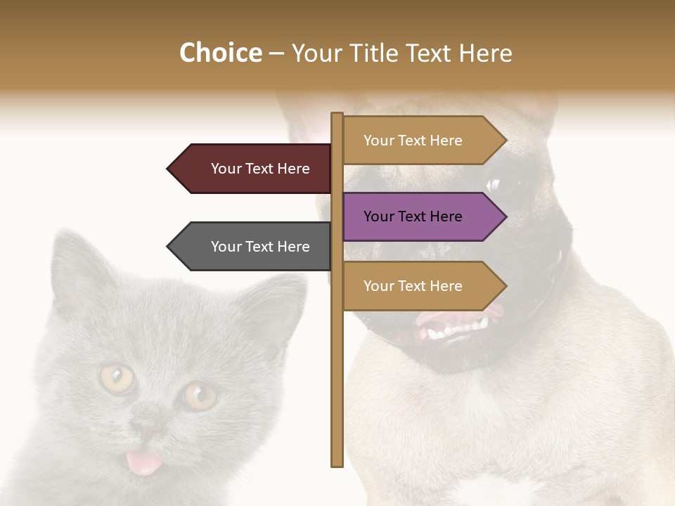 Defender Watching Puppy PowerPoint Template