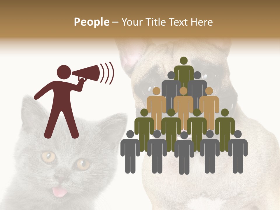 Defender Watching Puppy PowerPoint Template