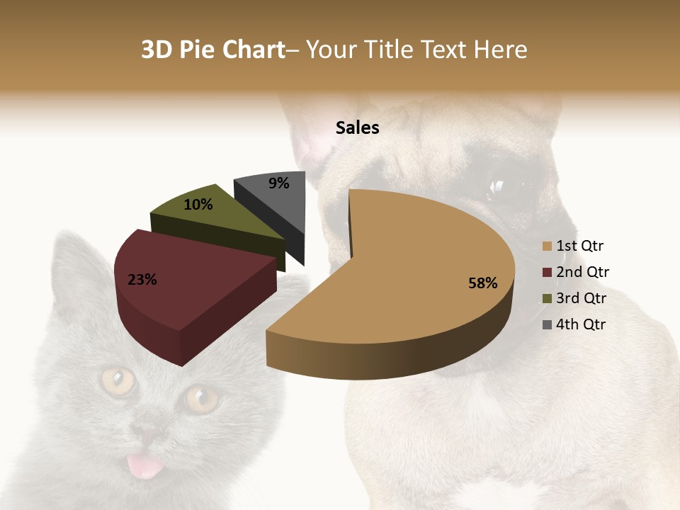 Defender Watching Puppy PowerPoint Template