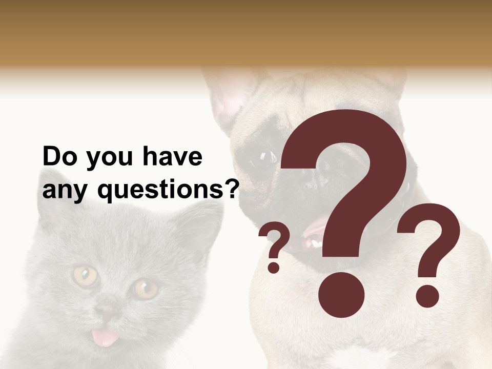 Defender Watching Puppy PowerPoint Template