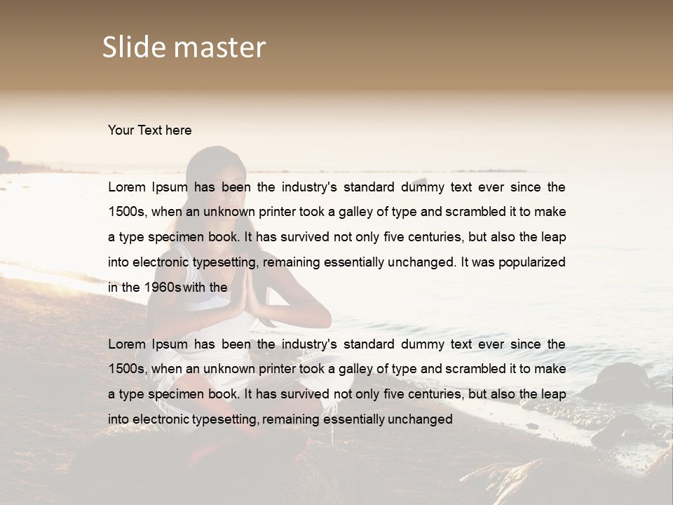 Beauty Bra Yoga PowerPoint Template