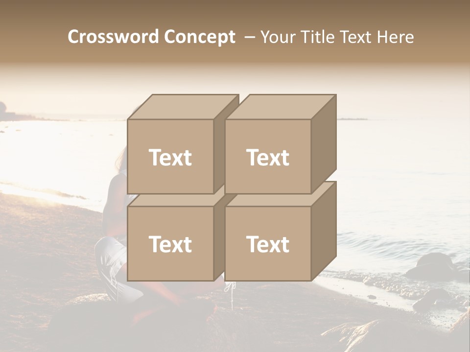 Beauty Bra Yoga PowerPoint Template