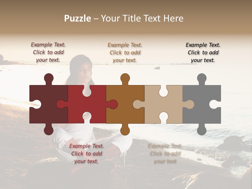 Beauty Bra Yoga PowerPoint Template