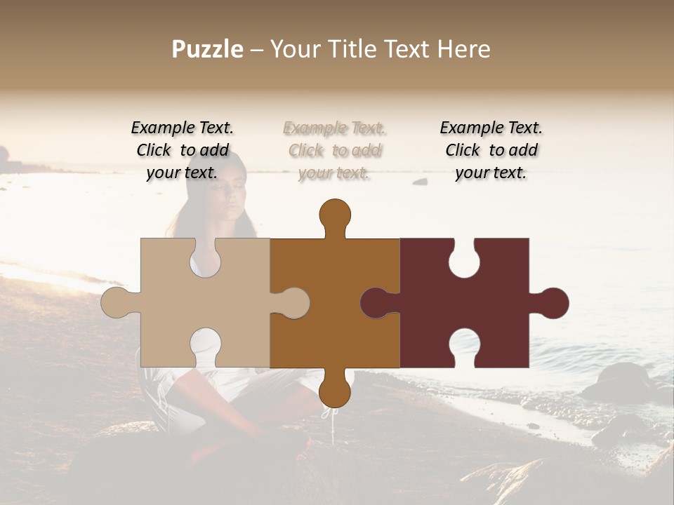 Beauty Bra Yoga PowerPoint Template