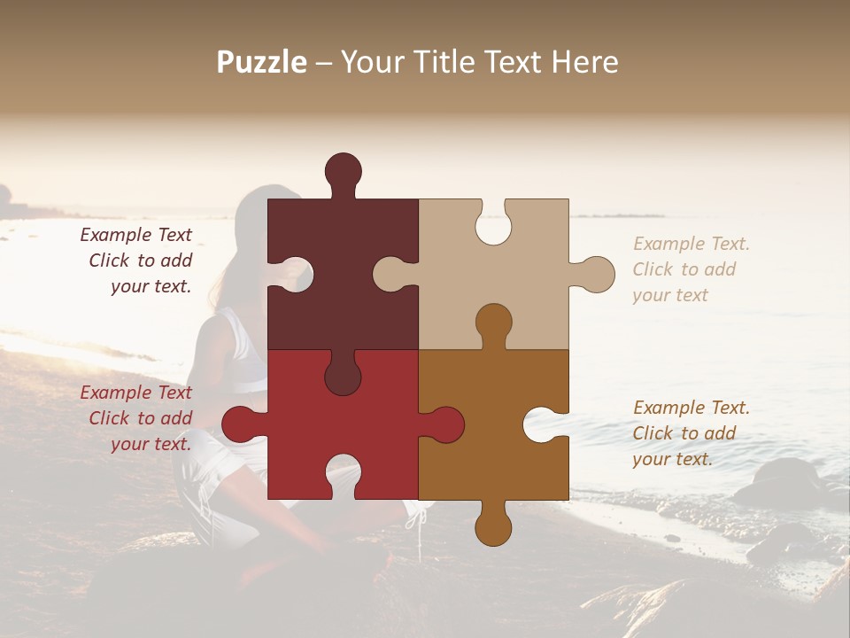 Beauty Bra Yoga PowerPoint Template